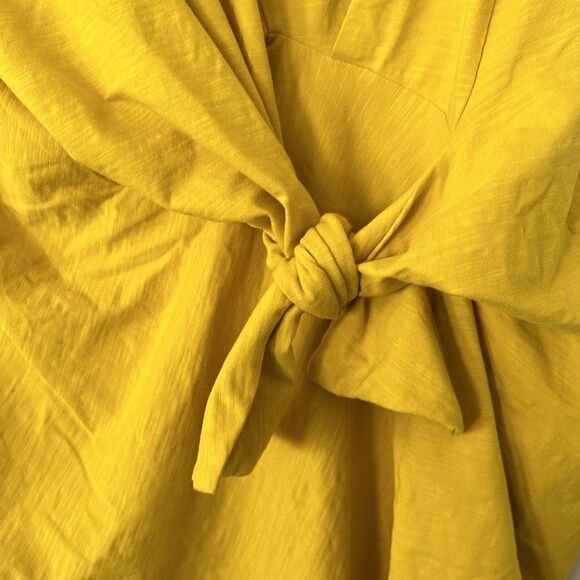 UCHUU Mustard Asymmetric Tee Shirt Dress 2=M - Picture 3 of 9